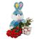 red roses with plush toy and chocolates. Alanya